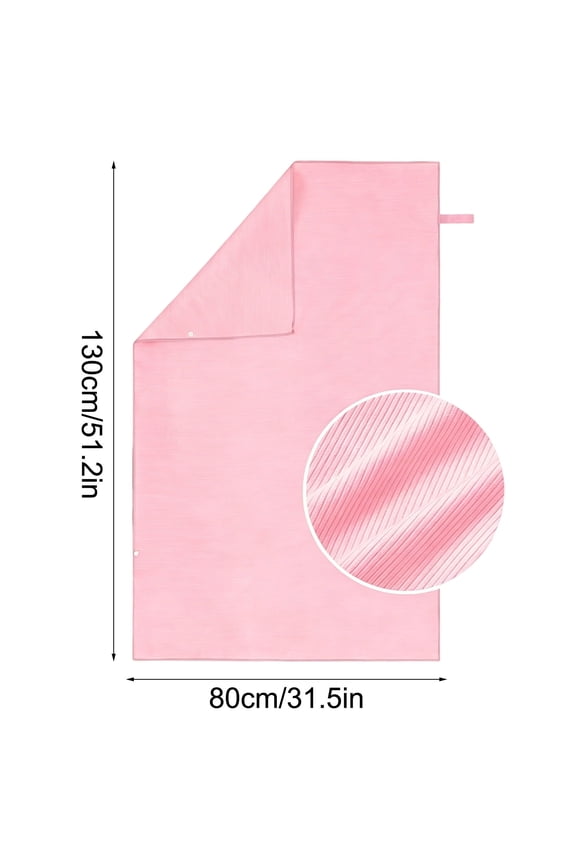 1PCS Double Sided Fleece Adult Bath Wrap Towel with Snap Fastener Portable Shower Swimming Cover Up for Home Travel -31.5 × 51.2IN