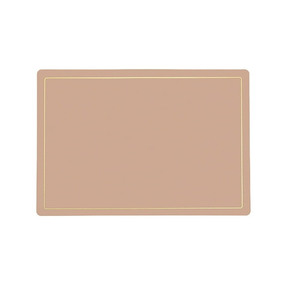 Leodye 1PCS Double-sided Leather Table Runner Placemat Stylish Heat-resistant Home Dining Room Western Style Table Mat -16.93x11.81x0.08in