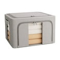 thumbnail image 1 of Leodye 1PCS Double-window Clothes Storage Box Waterproof Thickened Home Closet T-shirt Moving Packing Organizer Bin -15.75*11.81*7.87 in, 1 of 7