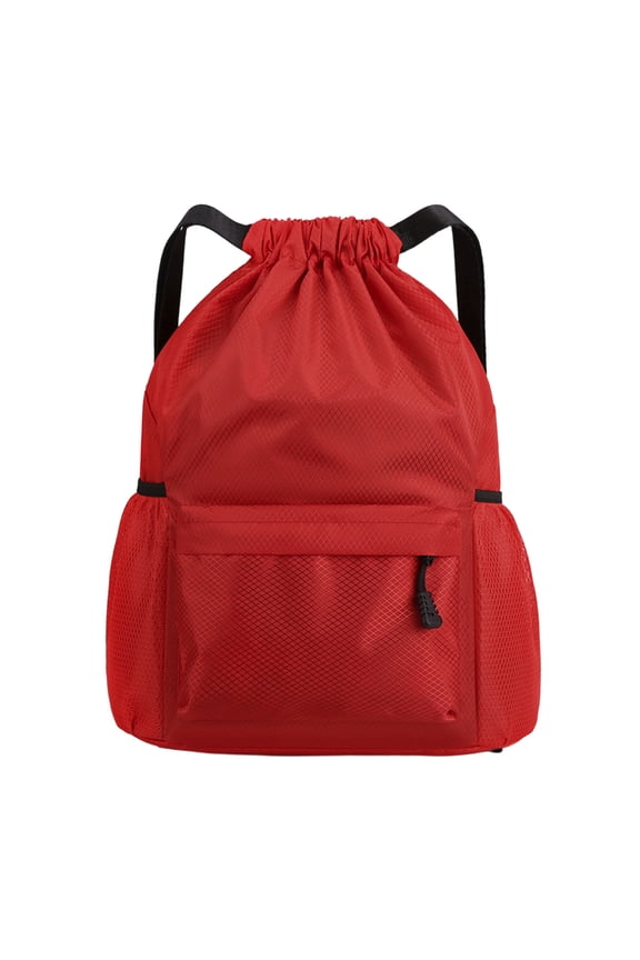 1PCS Drawstring Backpack Gym Backpack with Shoe, Water-Resistant for Gym, Beach, Swim & Sports-14.57x7.09x18.9in