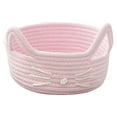 thumbnail image 1 of Leodye 1PCS Ear Cotton Rope Woven Basket, Desktop Organizer, for Cosmetics, Snacks & office Sundries -9.05*3.94IN, 1 of 7