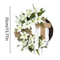 thumbnail image 1 of Leodye 1PCS Easter Wreath with Lilies Tulips Bow Silk Scarf Front Door Hanging Decoration -13.78 IN, 1 of 8