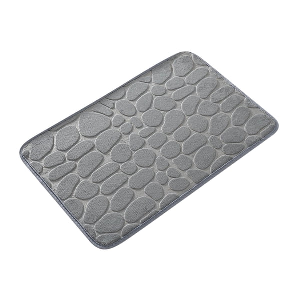 Leodye 1PCS Embossed Foam Bath Rug - Thick Soft Non-slip, Water-absorbent Washable Bathroom Carpet -19.69×31.50IN