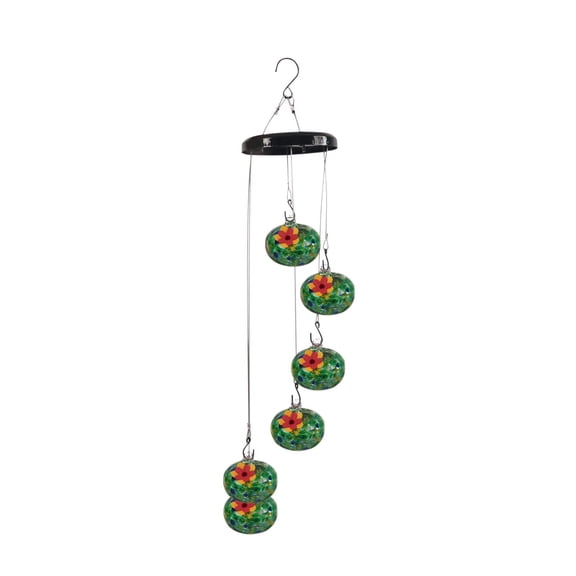 Leodye 1PCS Feeder Wind Chime Tuneful Decorative Home Garden/Yard/Patio Hanging Bird Feeder Ornament -23.5IN