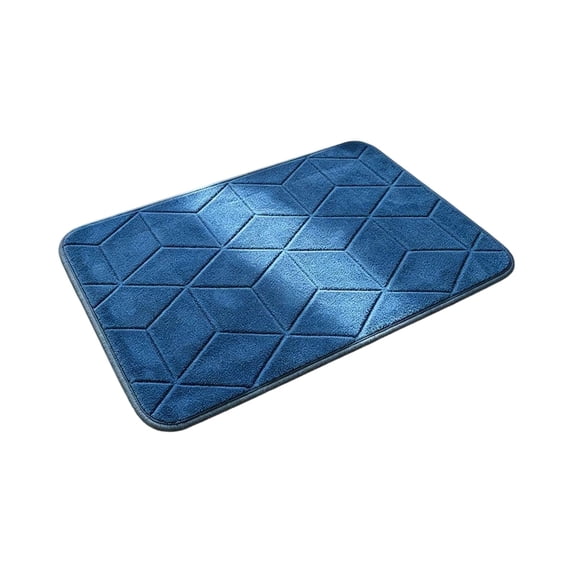 Leodye 1PCS Fleece Bath Mat, Anti-Slip Quick Dry Washable Rug for Bathroom Tub and Shower Floor -15.74*23.62in