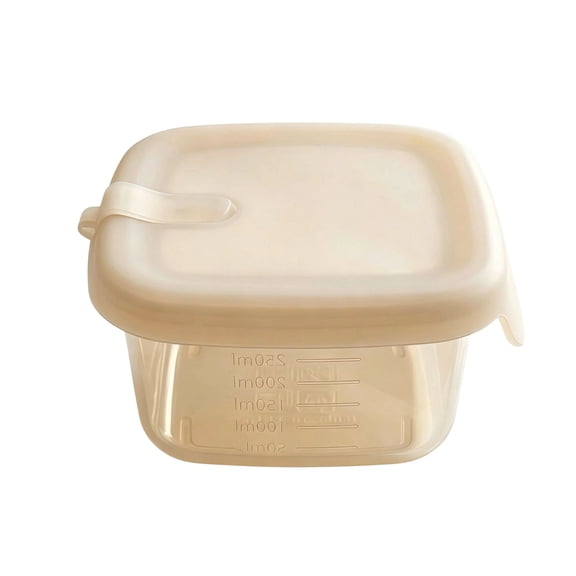 Leodye 1PCS Flexible Silicone Food Storage Container, Airtight Design, Perfect for Refrigerator Food Storage and Freezing -4.1*4.1*2.5IN