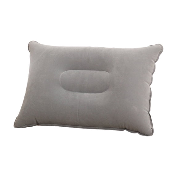 Leodye 1PCS Flocked Inflatable Nap Pillow Portable Cushion for Outdoor Camping Travel Neck Head Support Comfortable Rest -13.38x8.66x2.75in