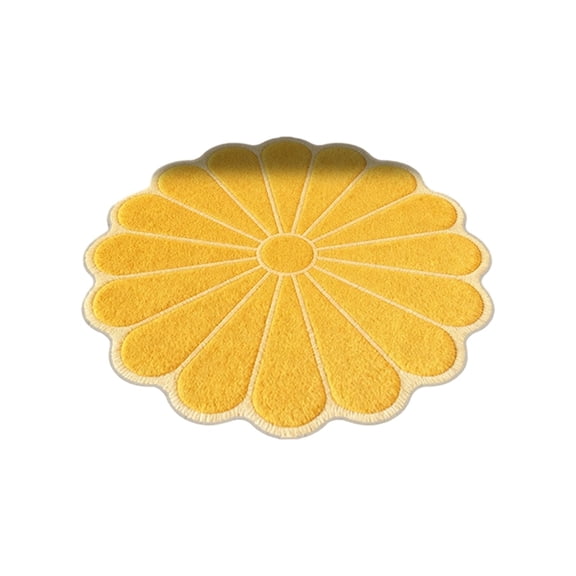 Leodye 1PCS Flower Shaped Bath Mat, Soft Absorbent & Anti-slip, Waterproof Decorative Rug for Bathroom Floor -23.62*23.62in