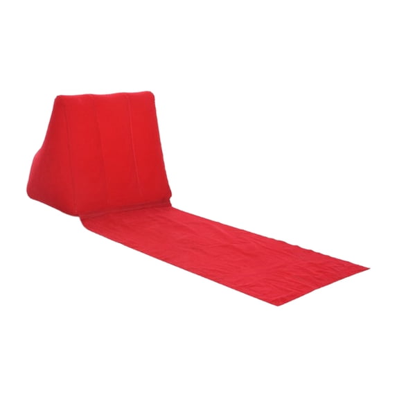Leodye 1PCS Foldable Beach Cushion Inflatable Lounger Flocking Fabric for Beach Camping and Backyard Use -54.33x18.9x18.9in