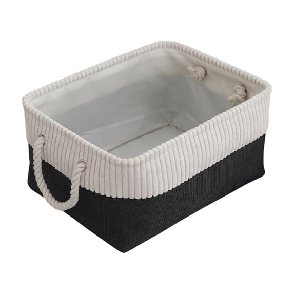 Leodye 1PCS Foldable Fabric Storage Basket Durable Design Home Clothing Toy Sundries Organizing Container Accessory -16.14*12.2*7.87 inches