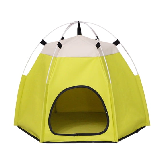 Leodye 1PCS Foldable Hexagonal Pet Tent, Waterproof Resistant Pet House, Portable Shelter fors s Camping Beach Backyard -23.6x18.8x18.8in