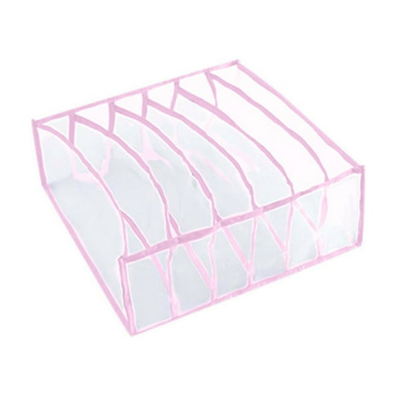 Leodye 1PCS Foldable Mesh Underwear Storage Box - for Socks/Bra/Panties, Household Organizer