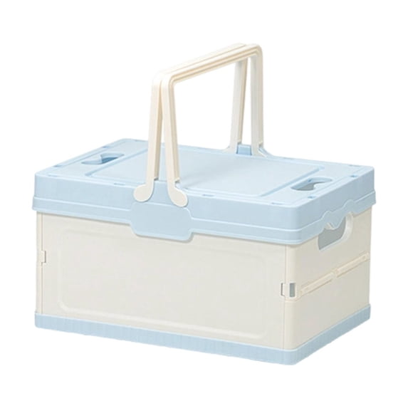 Leodye 1PCS Foldable Outdoor Camping Storage Box Compact Sturdy Outdoor Home Car Trunk Picnic Household Container -9.84×6.77×5.75in