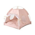 thumbnail image 1 of Leodye 1PCS Foldable Pet Tent Kennel - Summer Semi-enclosed Cool Mat, Outdoor House Supplies -13.78x13.78x11.81in, 1 of 6