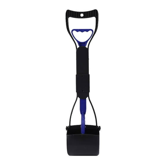 Leodye 1PCS Foldable Poop Scooper Long Handle High Strength Material Spring Design Sturdy Waste Collection Basket for Picking Up Grass Gravel Poop -17.71in