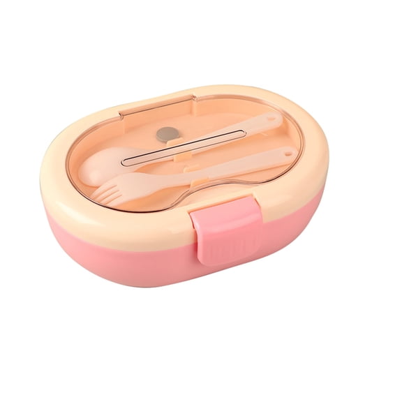 Leodye 1PCS Food-grade Compartment Lunch Box - Microwave-safe Meal Container -7.9*6.3*2.36in