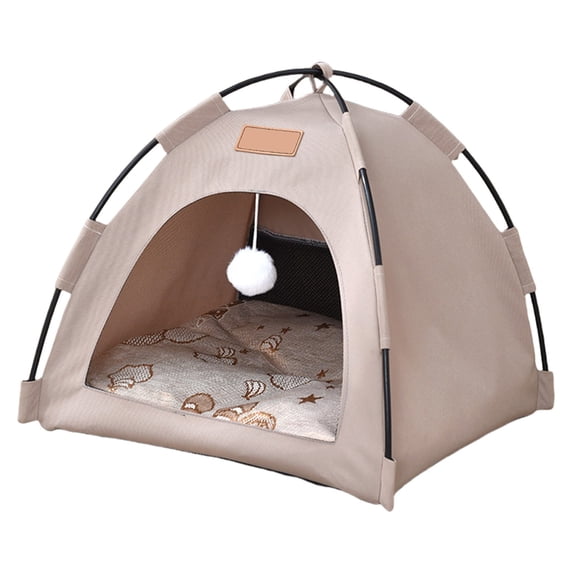 Leodye 1PCS Four Season Semi Enclosed Pet Tent House Washable Waterproof Bed for Small ss and Outdoor Use -15.75*15.75IN