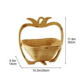 thumbnail image 1 of Leodye 1PCS Fruit-Shaped Foldable Wood Basket - Tray/Rack for Fruits & Dried Fruits, Foldable for Storage -11.81 x 10.63 inches, 1 of 6