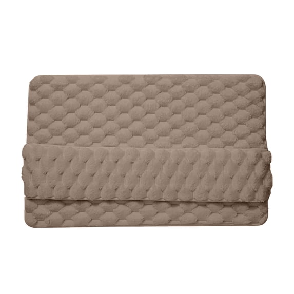 Leodye 1PCS Full-wrap Thick Bath Rug for Shower Soft Non-slip Home Bathroom Water Absorbent Machine-washable Foot Mat -16x23.62in