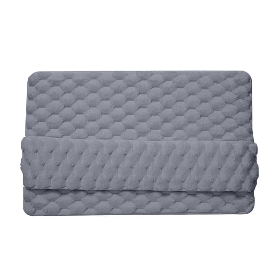 Leodye 1PCS Full-wrap Thick Bath Rug for Shower Soft Non-slip Home Bathroom Water Absorbent Machine-washable Foot Mat -16x23.62in