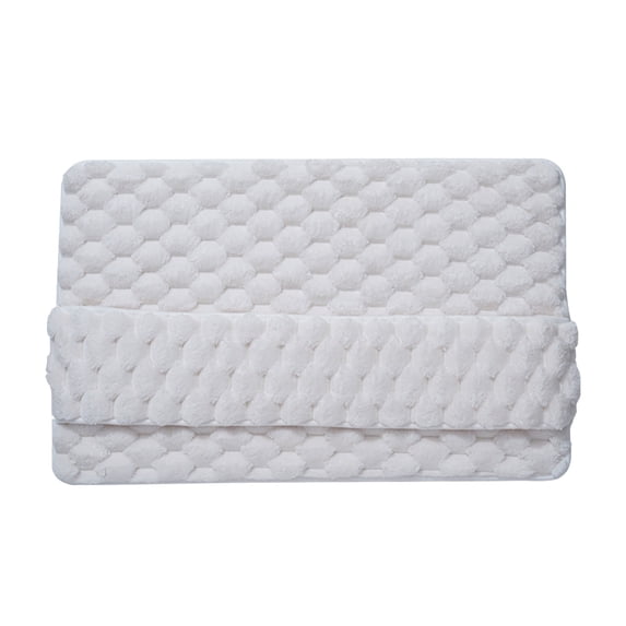 Leodye 1PCS Full-wrap Thick Bath Rug for Shower Soft Non-slip Home Bathroom Water Absorbent Machine-washable Foot Mat -16x23.62in