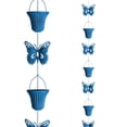 thumbnail image 1 of Leodye 1PCS Galvanized Rain Chain Gutter Downspoutcher Outside Water Diverter Decorative Garden Rain Cups Chime Home Dragonflys Frogs Butterflys Decor-39.3in, 1 of 8