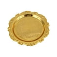 thumbnail image 1 of Leodye 1PCS Gold Metal Embossed Tray Decorative Round Multi-purpose Home Kitchen Bedroom Dessert Snack Jewelry Vanity Organizer, 1 of 6