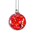thumbnail image 1 of Leodye 1PCS Hand-Blown Glass Christmas Ornaments Balls Hanging Glass Balls Witches Ball Gazing Ball for Home Window Outdoor Garden Patio Xmas Tree Décor -2.75*2.95IN, 1 of 6