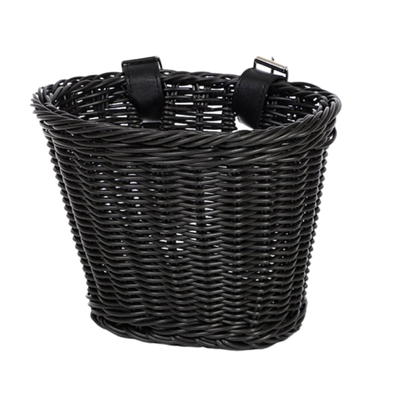 Leodye 1PCS Hand Woven Bike Basket Front Handlebar Detachable Bicycle Basket for Cycling and Outdoor -8.3*5.9*5.9IN