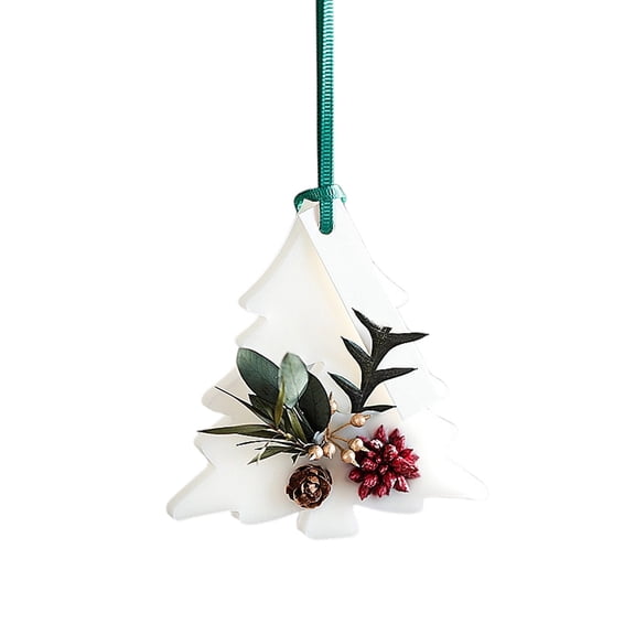 Leodye 1PCS Handmade Christmas Tree Scented Wax Tablets Air Freshener for Closet Wardrobe Home Decor Odor Removal Holiday Gift -3.46*3.19in