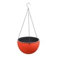thumbnail image 1 of Leodye 1PCS Hanging Flower Basket, Drainage Hole Removable Plug, Weather Resistant Planter for Balcony Window Herb Flower Planting -6.5x6.5x4.3in, 1 of 7