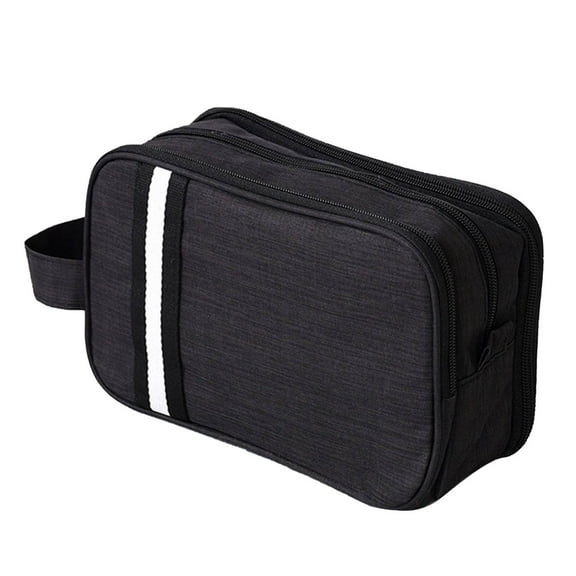 Leodye 1PCS Hanging Travel Toiletry Bag - Dry-Wet Separate, Portable Shaving/Cosmetic Organizer -10.6*3.9*6.3IN