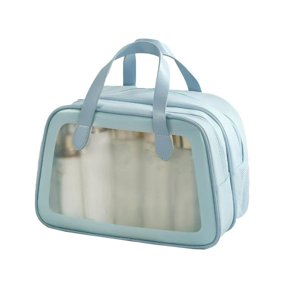 Leodye 1PCS Hanging Travel Toiletry Bag - Easy-clean Makeup Organizer, Fits Full-sized Shampoo/Toothbrush for Women -13.38x5.9x9.05ins