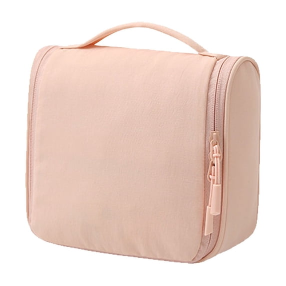 Leodye 1PCS Hanging Travel Wash Bag, Multifunctional Suspended Makeup Storage Pouch for Business Trips Vacation Cosmetic Sorting -7.48x6.69x2.17in