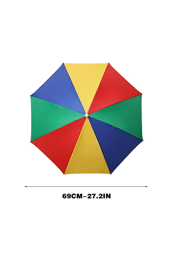 1PCS Head-mounted Umbrella Hat - Outdoor Sun/Rain Protection for Fishing/Golf/Gardening -27.2IN