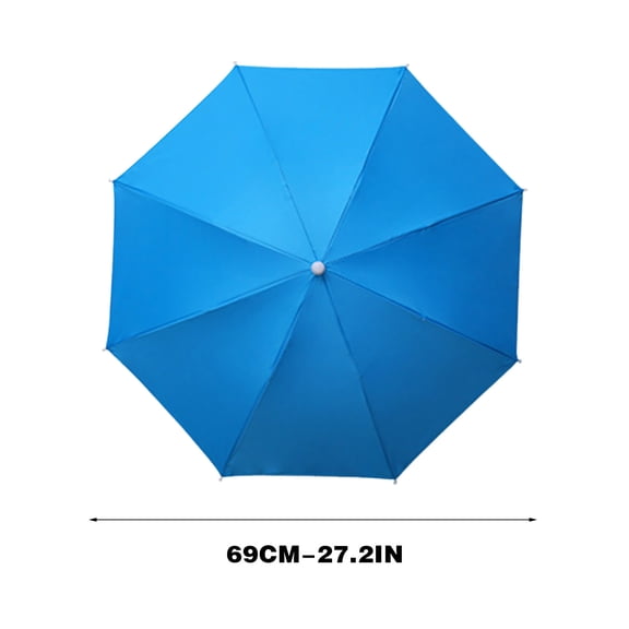 Leodye 1PCS Head-mounted Umbrella Hat - Outdoor Sun/Rain Protection for Fishing/Golf/Gardening -27.2IN