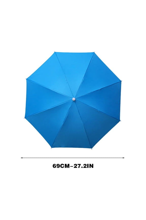 1PCS Head-mounted Umbrella Hat - Outdoor Sun/Rain Protection for Fishing/Golf/Gardening -27.2IN