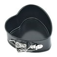 thumbnail image 1 of Leodye 1PCS Heart-Shaped Non-Stick Baking Tray with Removable Bottom, Snap Fastener Cake Mold for Baking -4.33 × 4.13 × 1.97 in, 1 of 9