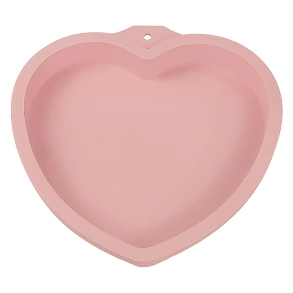 Leodye 1PCS Heart-shaped Rainbow Cake Tray Mold Silicone Baking Tray for Homemade Cake & Bread -8IN