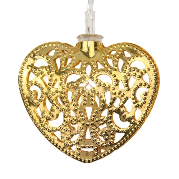 Leodye 1PCS Heart-shaped String Light Curtain - 10 LED Decorative Lamp for Party/Wedding/Outdoor - 59.06 inch