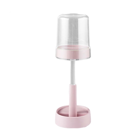 Leodye 1PCS Height-adjustable White Bathroom Toothbrush Holder with Cup Sturdy Versatile Home Bathroom Toothpaste & Toothbrush Organizer -10.63x3.38x3.38 in