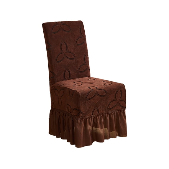 Leodye 1PCS Hotel Chair Covers - Thickened Elastic One-piece Skirt-style Covers for Home Dining Decoration -14.96~20.47in * 17.72~23.62in