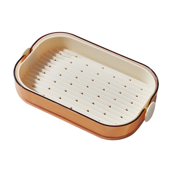 Leodye 1PCS Household Bathroom Soap Box - Countertop Drainage Soap Shelf -0.98*3.46*5.59in