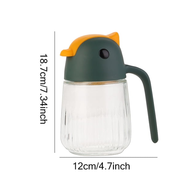 Leodye 1PCS Household Kitchen Oil Pot Oil Pouring Bottle Seasoning Container for Cooking -7.34*4.7IN