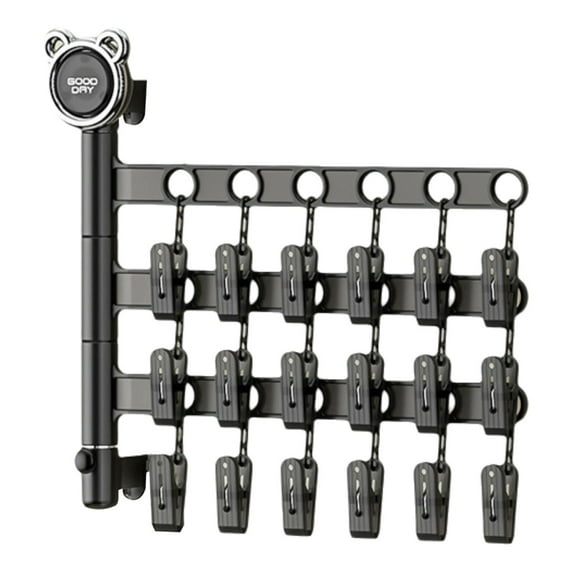 Leodye 1PCS Household Multifunctional Drying Clothing Folding Socks Rack Underwear Underwear Wall-hanging Socks Clip Multi-clip Drying Racks-10.03*7.08 in
