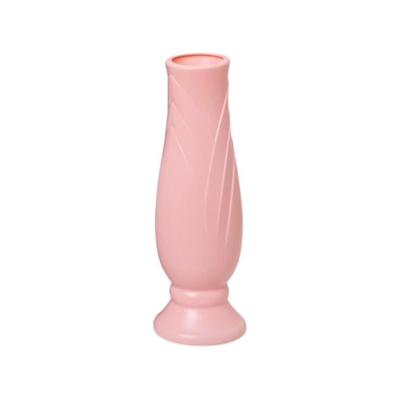 Leodye 1PCS Imitation Rattan Porcelain Plastic Vase, Dual-use Dry Wet Flower Container, Elegant Decorative Flower Pot for Home Floral Arrangement -8.27x2.76x1.97in