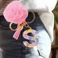thumbnail image 1 of Leodye 1PCS Initial Letter Keychain - Personalized Letter-Shaped Keychain for Keys & Bag Decoration, 1 of 5