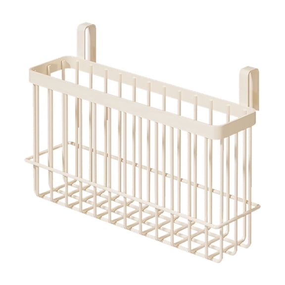Leodye 1PCS Inner Cabinet Door Mount Storage Rack, Compartment Divider, Organize Plastic Wrap, Trash Bags & Spices Inside Kitchen Cabinet -10.24x7.87x3.15in