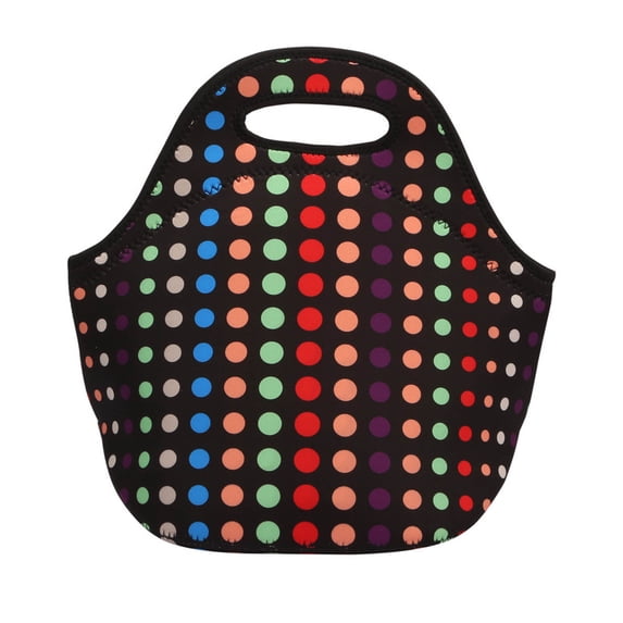 Leodye 1PCS Insulated Neoprene Lunch Bag Tote Handbag Design thermal Cooler Warm Pouch Lightweight Portable Food Container for School Work office Picnic -12.2x 11.8inch