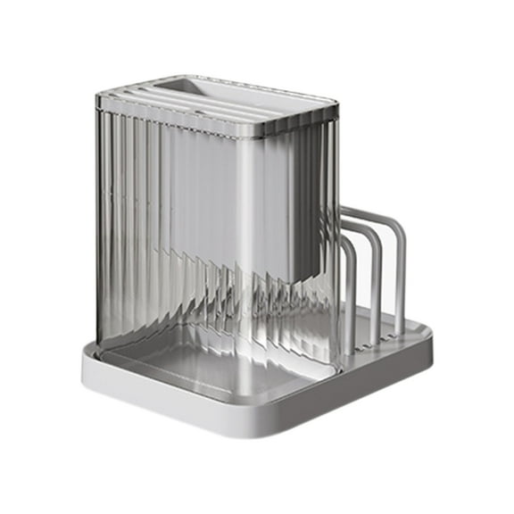 Leodye 1PCS Integrated Multifunctional Knife Rack, Safe Storage Shelf for Kitchen Knives Chopping Boards Pot Lids -7.87×7.67×6.29in